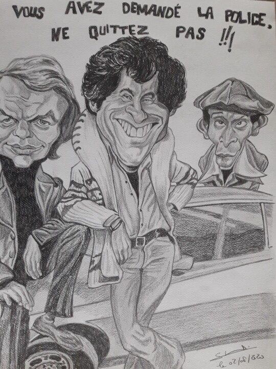 Portrait de Starsky et Hutch réalisé au crayon 图画, 16.5x11.7 in