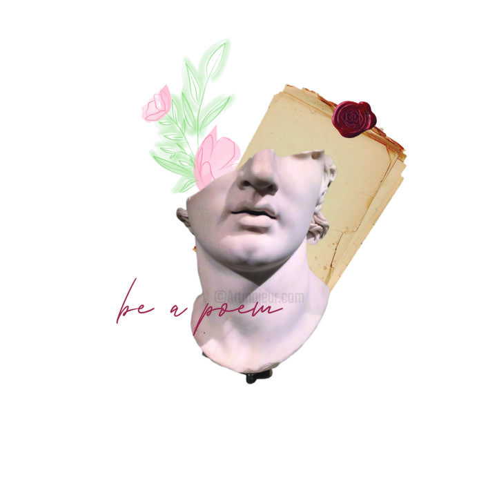Цифровое искусство под названием "Be a Poem" - Simge Güner, Подлинное произведение искусства, Цифровая живопись
