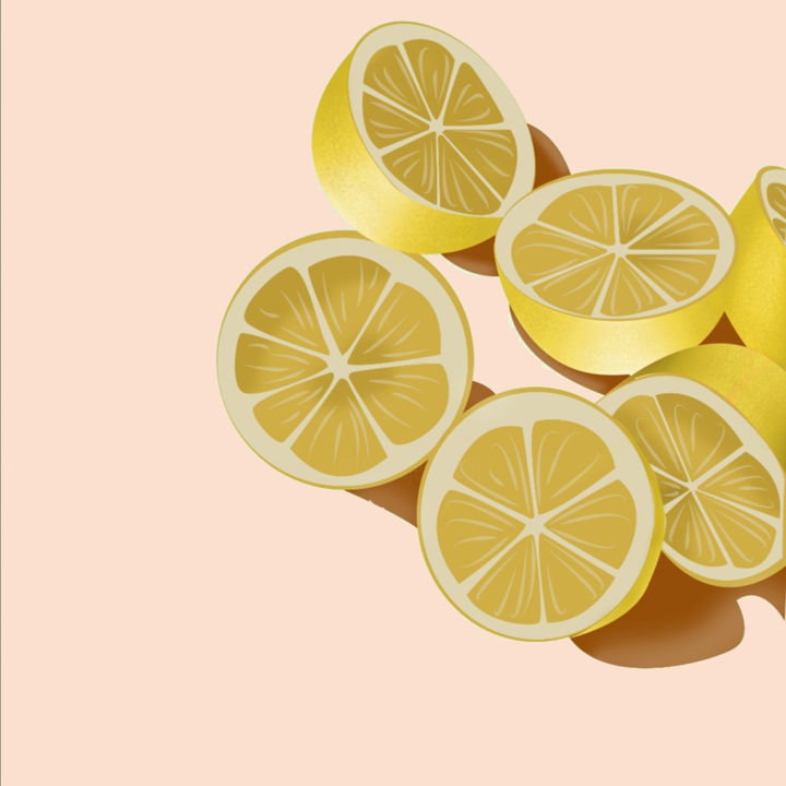 Цифровое искусство под названием "Lemons" - Simge Güner, Подлинное произведение искусства, Цифровая живопись