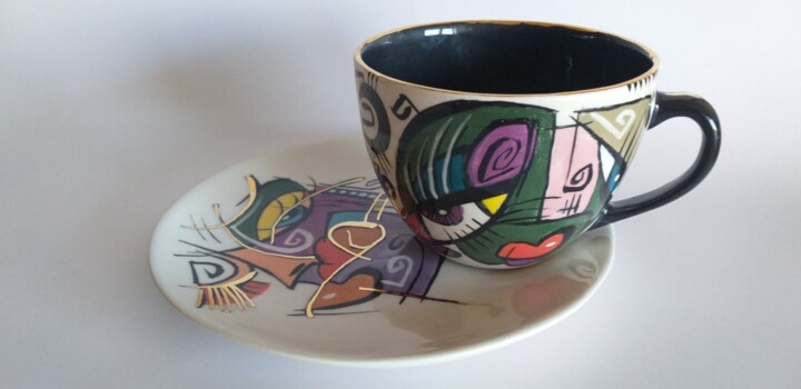 HANA/ENIGMA cups&saucers 设计, 3.2x5.1 in