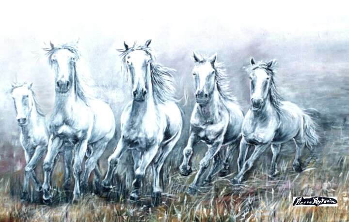 chevaux ( version huile sur toile )