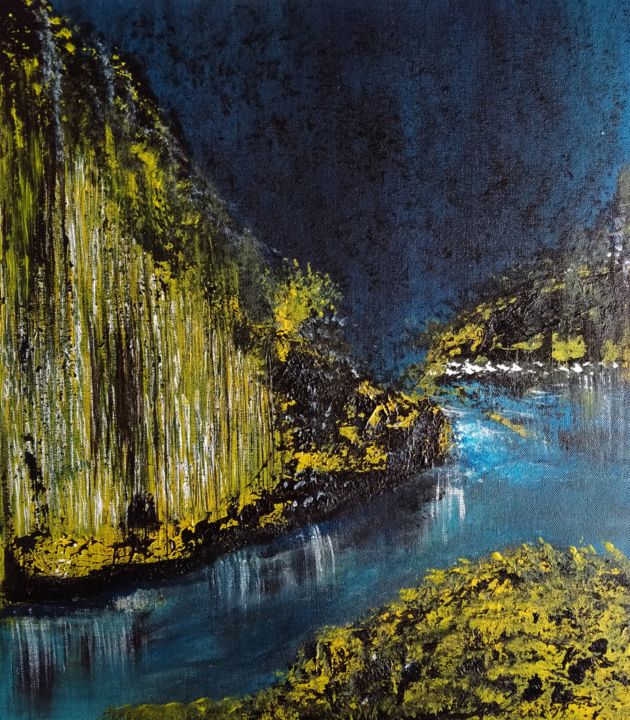 Painting titled "Still" by Atignas Art, Original Artwork, Acrylic