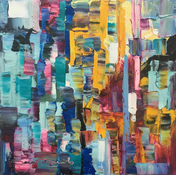 Pintura titulada "Abstraction 180 23" por Dam Domido, Obra de arte original, Oleo Montado en Bastidor de camilla de madera