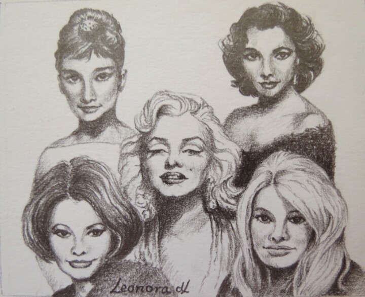 Female film Legends 图画, 2.6x3.4 in