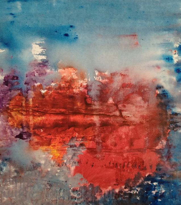 Painting titled "Hue to hold" by Atignas Art, Original Artwork, Acrylic Mounted on Wood Panel