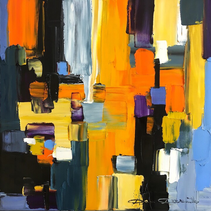 Peinture intitulée "La force de l'espoir" par Dam Domido, Œuvre d'art originale, Huile Monté sur Châssis en bois