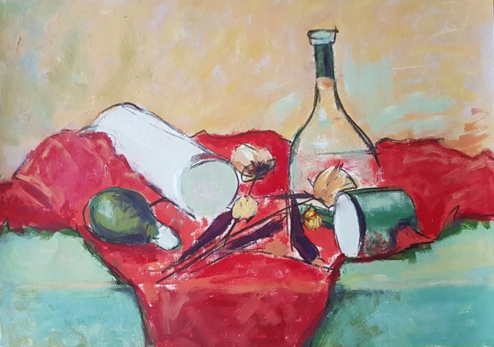 Painting titled "Contrasts" by Daniela Mihai, Original Artwork, Acrylic
