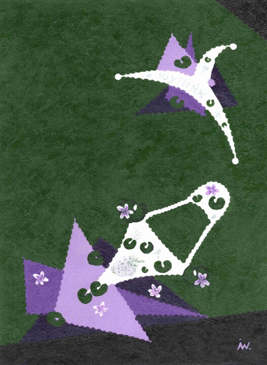 "con facezia" (5.Bild der Serie OTMA & A) 绘画, 15.8x11.8 in