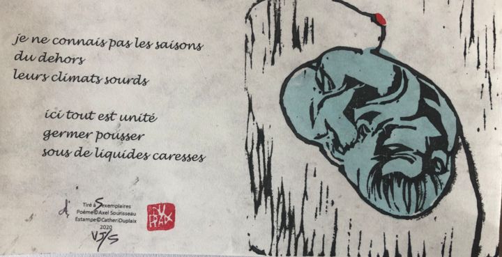 Ici tout est unité 印花与版画, 3.9x7.9 in