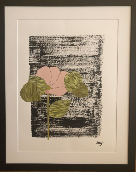 Collages intitulée "Pastel" par Marylin Mathon, Œuvre d'art originale, Collages Monté sur Panneau de bois