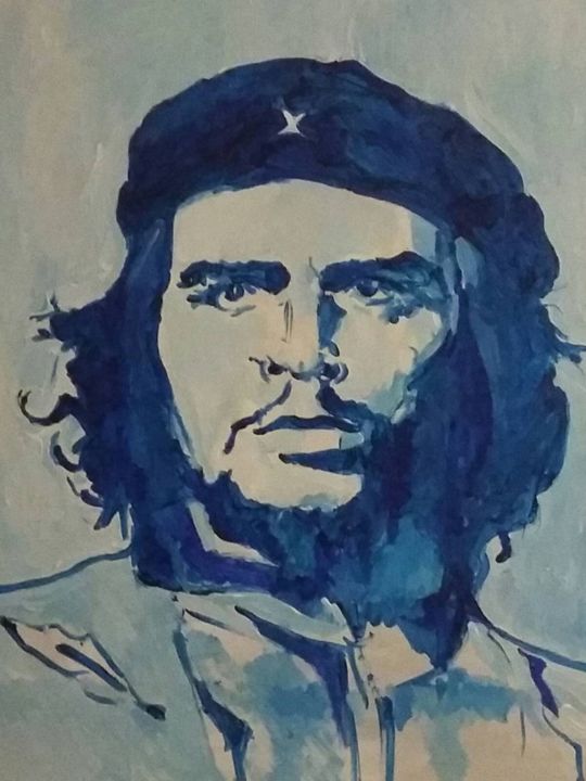 Painting titled "Che Guevara" by Shadon Bindraban, Original Artwork, Acrylic