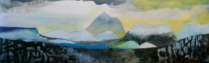 Peinture intitulée "Les Puys" par Valérie Blum (Valery), Œuvre d'art originale, Acrylique