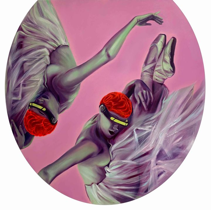 Pittura intitolato "The truth is out th…" da Irina Sazonova, Opera d'arte originale, Smalto Montato su Telaio per barella in…
