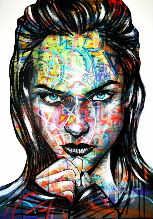 Peinture intitulée "Street look" par Art De Noé, Œuvre d'art originale, Acrylique