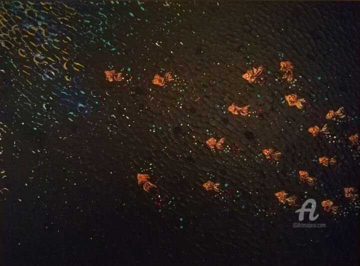 Carassin doré 绘画, 11.8x15.8 in