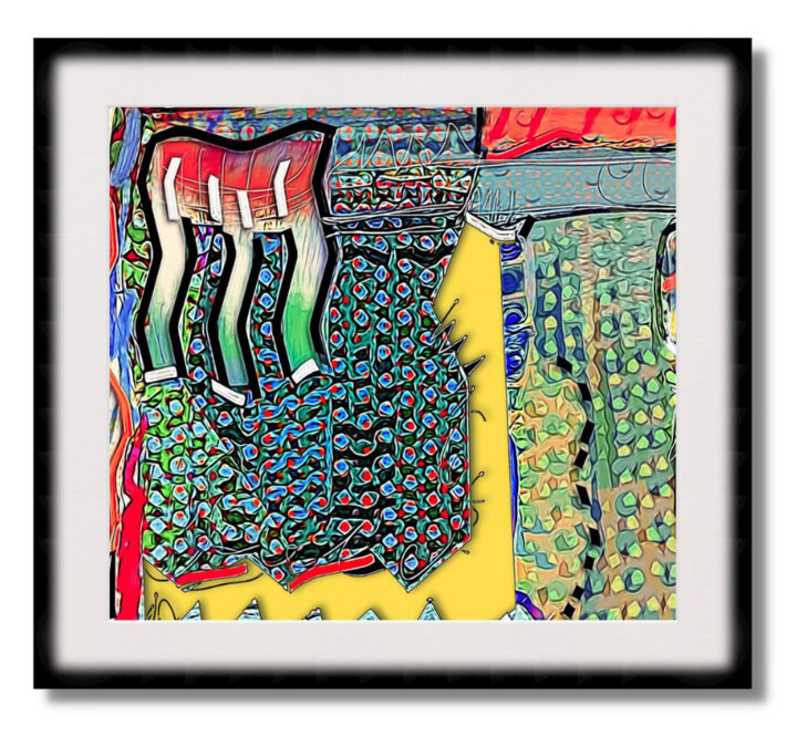 Schilderij getiteld "Temple of Luminous…" door Hopkins, Origineel Kunstwerk, Digitaal Schilderwerk Gemonteerd op Aluminium
