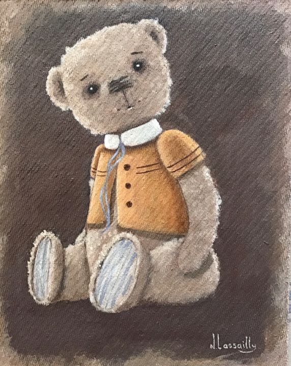 Painting titled "Aubin - 981" by Noëlle Lassailly, Original Artwork, Acrylic