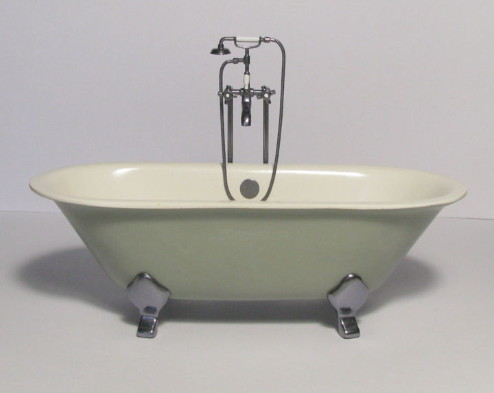 double ended clawfoot tub 设计, 5.6x2.5 in