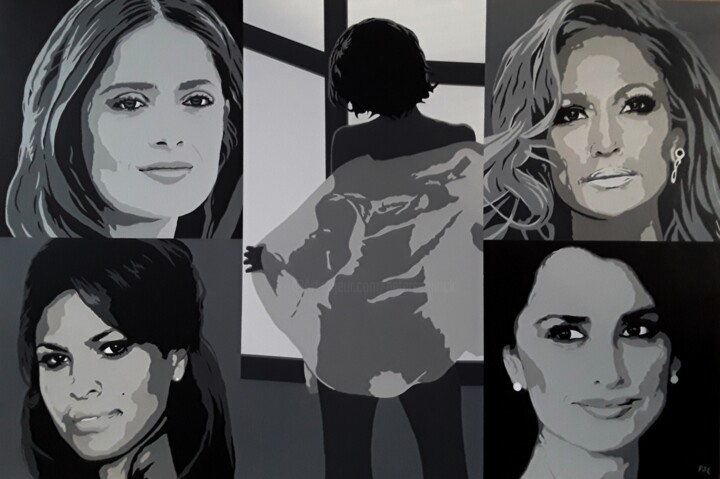 Painting titled "Latinas" by Peter Seminck, Original Artwork, Acrylic