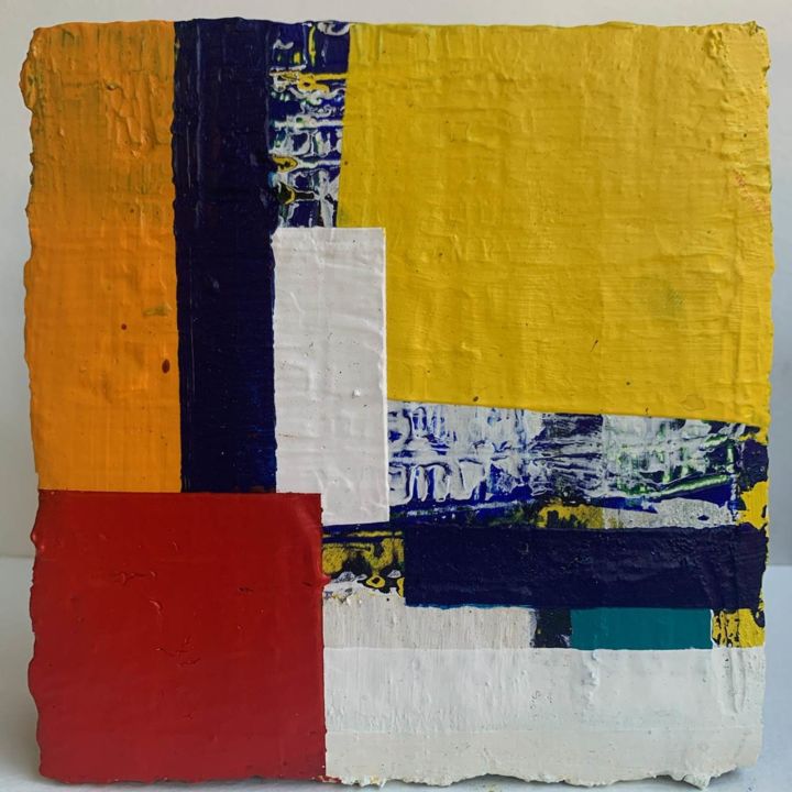 Painting titled "谁没有城堡2002" by Pengbo Wu, Original Artwork, Acrylic