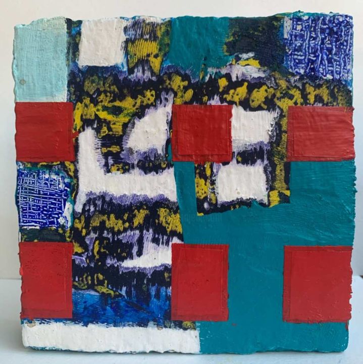 Painting titled "谁没有城堡2001" by Pengbo Wu, Original Artwork, Acrylic