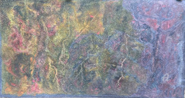 Painting titled "Neem Tree Mother-Go…" by Mariska Ma Veepilaikaliyamma, Original Artwork, Pigments