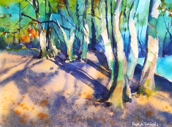 Woodland 绘画, 11x15 in