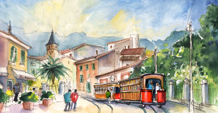 Soller In Majorca 01 绘画, 5.9x11.8 in
