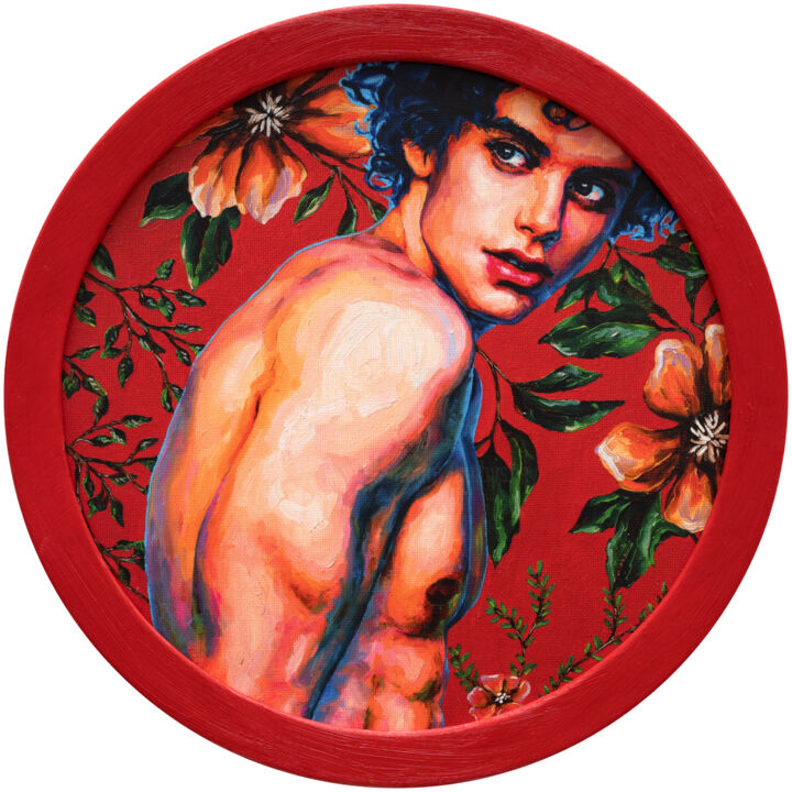Balbyshev 'Boy on a Red Background 1' EDITIONED PRINT 03/20 印花与版画, 9.8x9.8 in
