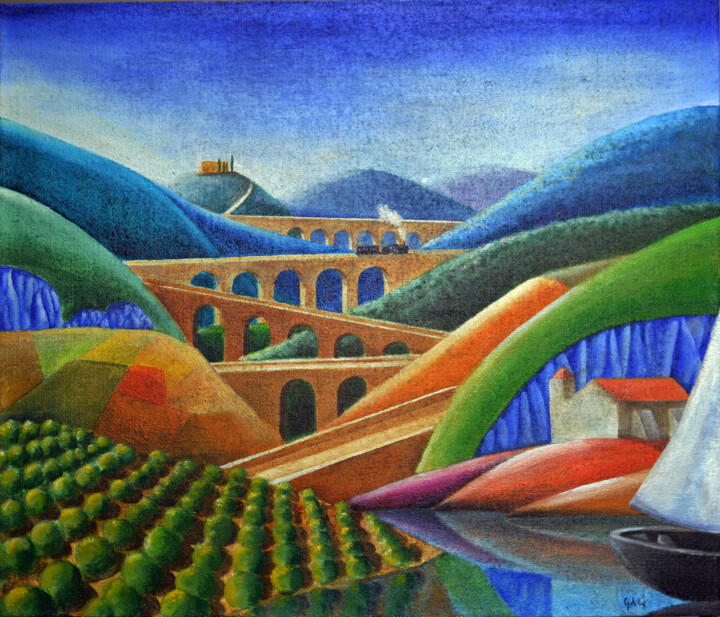 NON MURI MA PONTI 绘画, 37.4x43.3 in