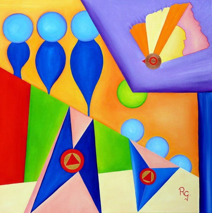 Peinture intitulée "BEHIND REALITY III" par René Georges (RG.), Œuvre d'art originale, Huile