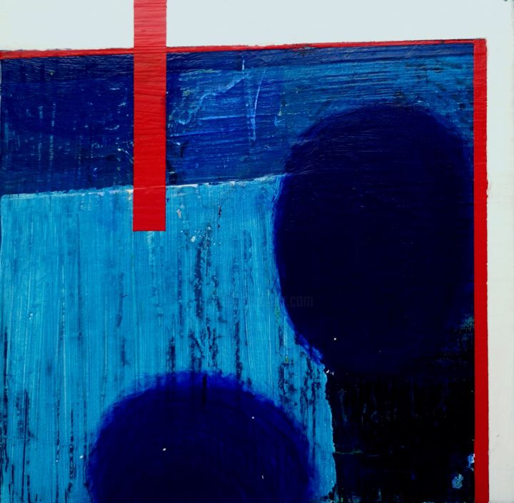 Painting titled "Long story No. 16" by Pengbo Wu, Original Artwork, Acrylic Mounted on Wood Stretcher frame