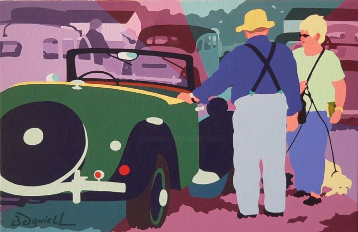 Peinture intitulée "Rendez-vous à Loudé…" par Danielle Braillon (DANIELL), Œuvre d'art originale, Huile