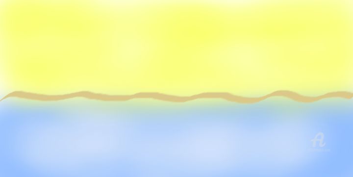 Digital Arts titled "blue ocean" by Mg Photography, Original Artwork, Digital Painting
