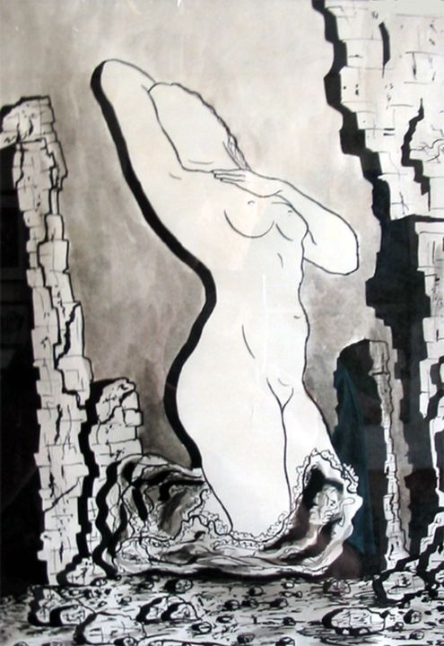 Is the Beauty everlasting? Вечна ли красота? 图画, 11.4x8.3 in