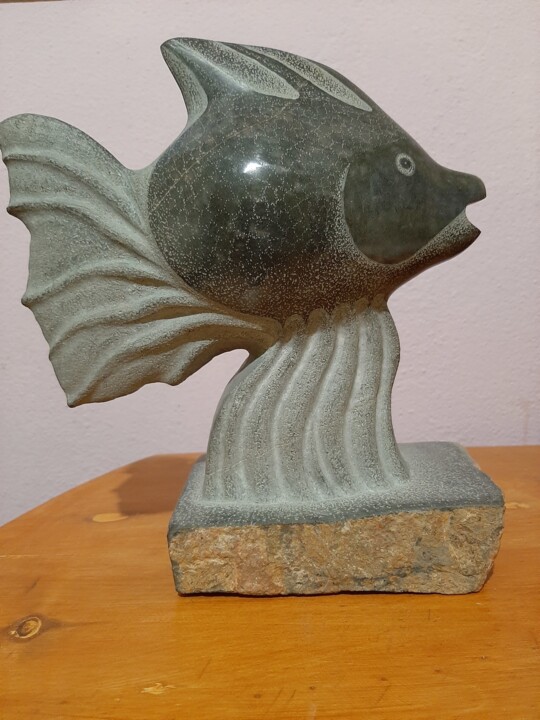 Fish 雕塑, 11x9.8 in