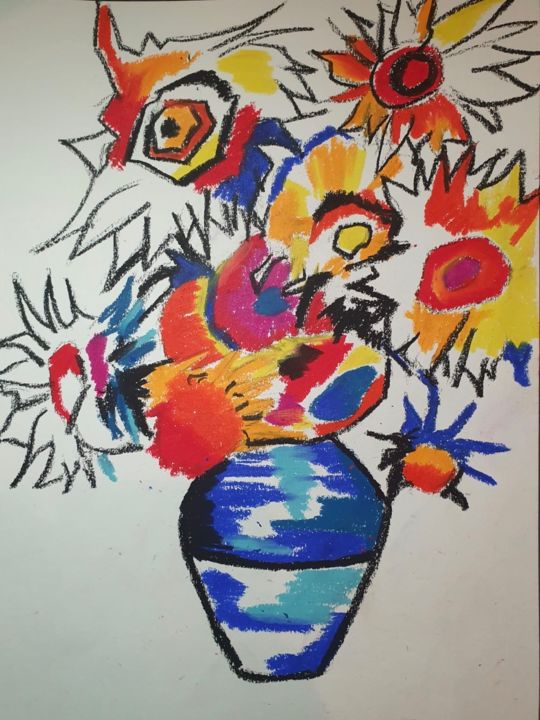 Les tournesols 图画, 12x9 in