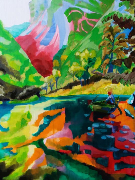 Painting titled "Min Binh" by Marc Declercq, Original Artwork, Oil