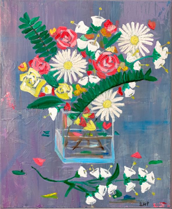 Pintura titulada "Summer 2020" por Elena Artemyeva Pulino, Obra de arte original, Oleo
