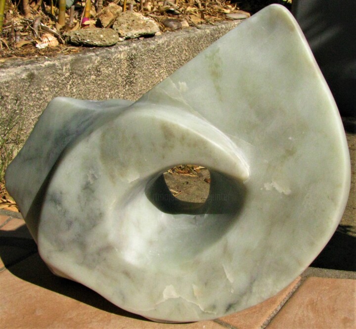 Sculpture intitulée "L'oeil" par Jean-Noël Le Junter, Œuvre d'art originale, Pierre