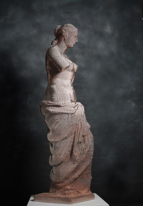 Sculpture titled "Venus de Milo" by Seungwoo Kim, Original Artwork, Stainless Steel
