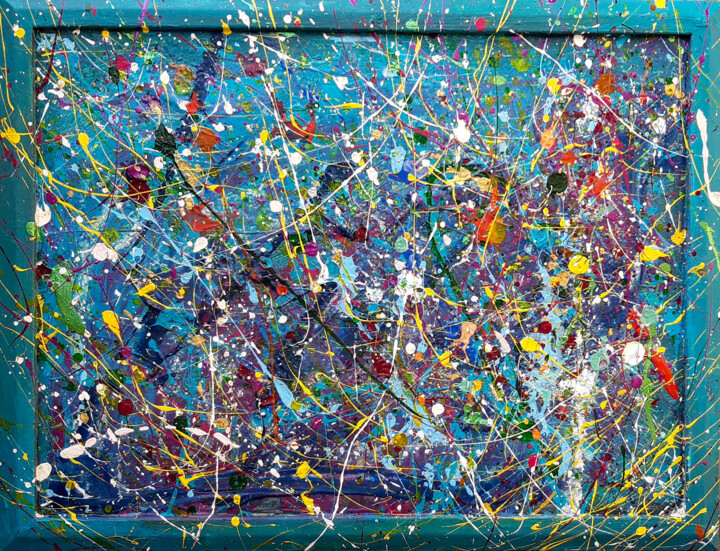 Painting titled "Erratic Patterns" by Antonio Bagia, Original Artwork, Acrylic