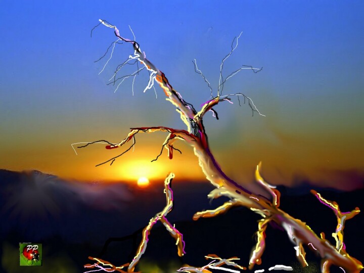 L'arbre mort ( illustration d'un poème ) ci-dessous..