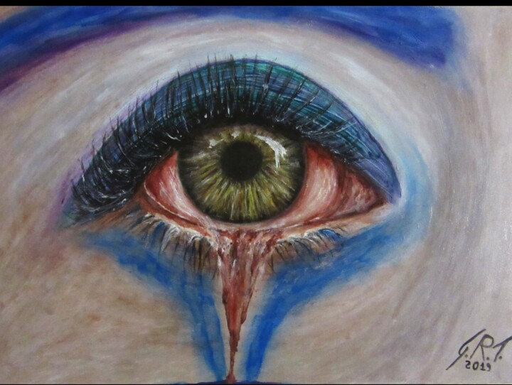 Le lacrime del mistero 绘画, 13.8x19.7 in