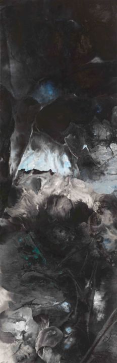 Painting titled ""The Sinking Ink" 沉…" by Lanying Yu, Original Artwork, Ink