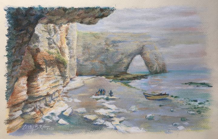 La Manneporte à Etretat par un matin de brume