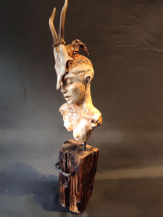 "TRIBAL SOUL.FEMALE" 雕塑, 26x7.1 in