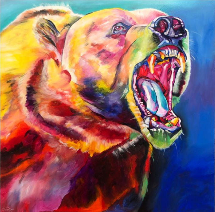 Ruf der Wildnis 绘画, 39.4x39.4 in