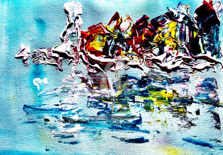 Painting titled "Piran - Canvas and…" by Nicole Cecil B, Original Artwork, Acrylic