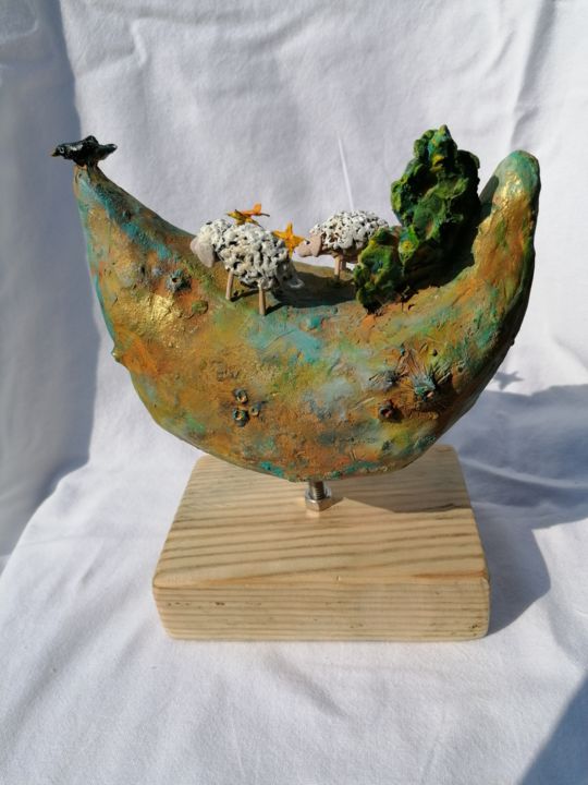 Les moutons 雕塑, 7.1x7.1 in